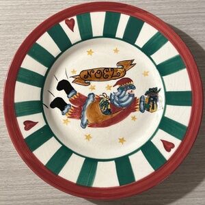 Vintage Inspirado Flying Folk Santa 1997 9" Diameter